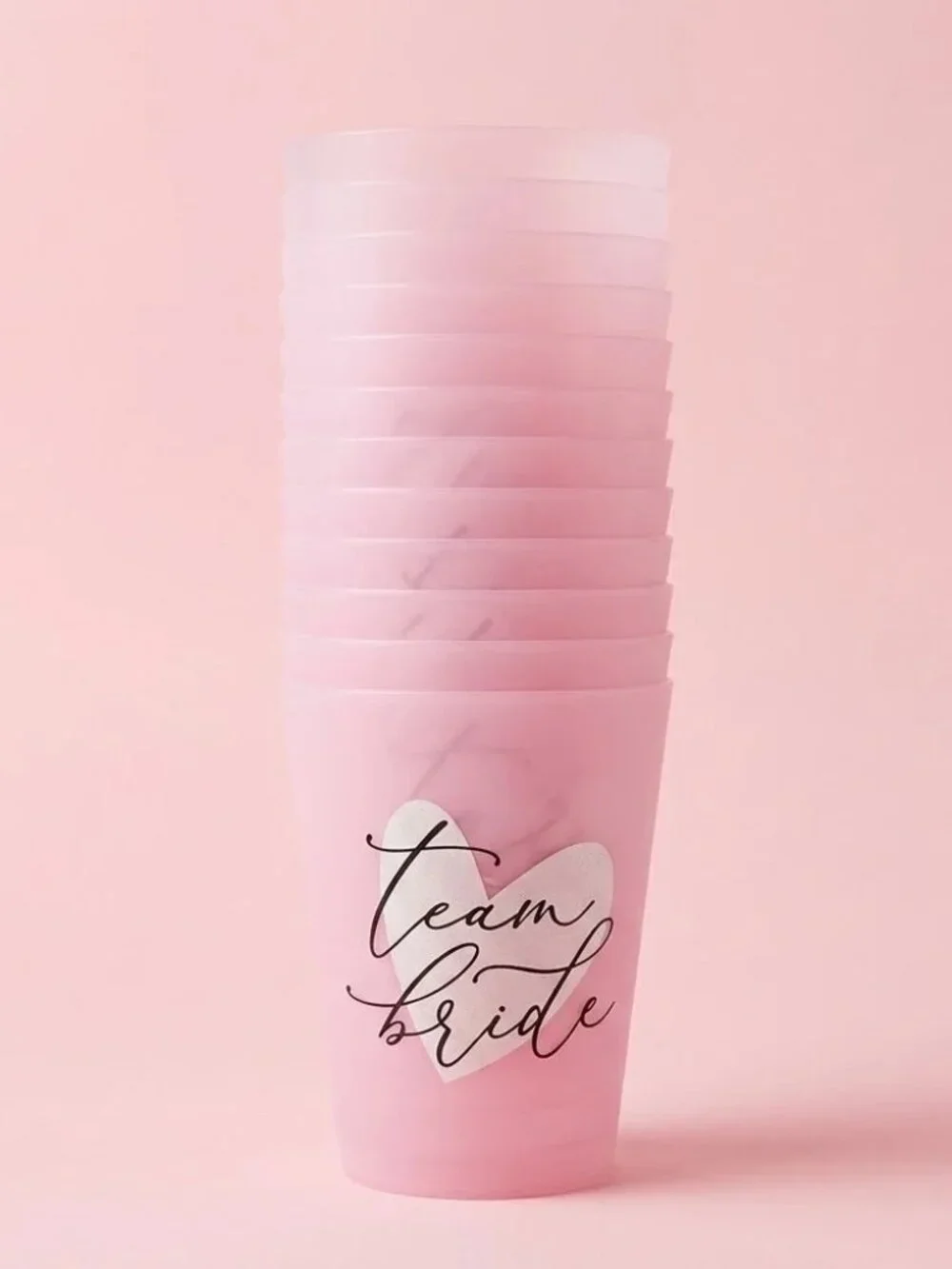 NWT Gorgeous Pastel Pink/Purple‎ Team Bride Heart Bridal Cups